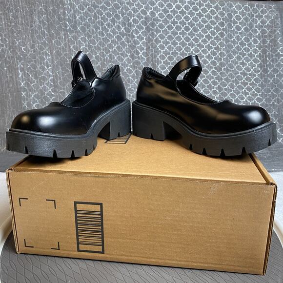 Mary Jane Chunky Platform Shoes Womens 7.5 Gothcore Y2K Grunge Coquette - Picture 2 of 11